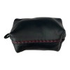 Un accessoire incontournable : porte-monnaie en cuir véritable noir avec coutures rouges pour Peugeot 205 GTI CTI 309.