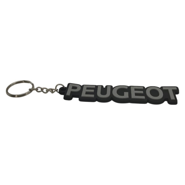 Porte-clé PEUGEOT en PVC, idéal pour les passionnés de véhicules de collection.