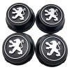 Lot de 4 centres de roue Peugeot 205 Rallye / 106 Rallye diamètre 80 mm.