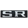 Monogramme logo de coffre SR pour Peugeot 205 309 405, noir et gris.