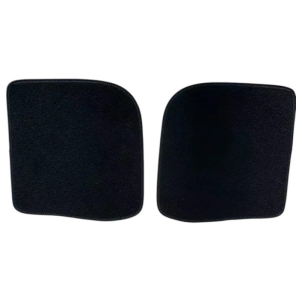 Tapis Peugeot 309 GTI – velours + simili cuir noir, broderie rouge, Jeu de 4.