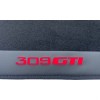 Finition avec bande en simili cuir noir pour les 2 tapis avant pour Peugeot 309 GTI.