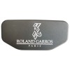 Logo centre de volant Peugeot 205 Roland Garros Paris phase 1, fond gris.