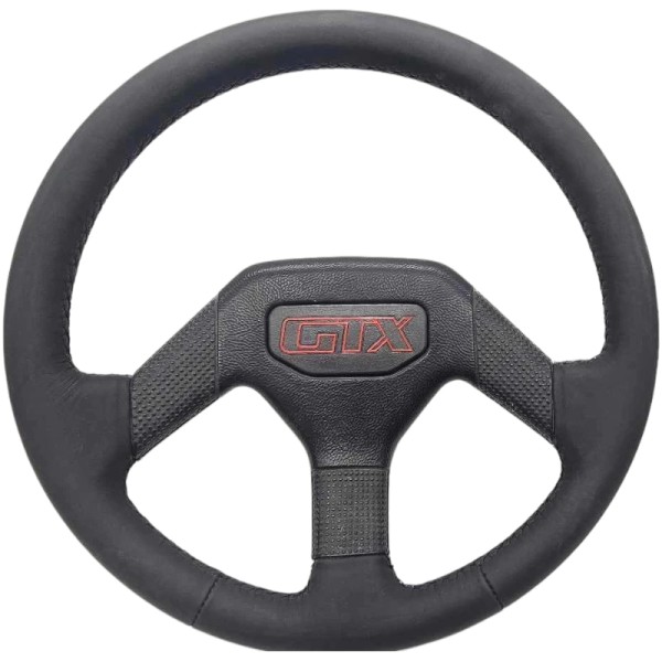 Centre de volant Peugeot 205 GTX Phase 2. Inscription rouge GTX.