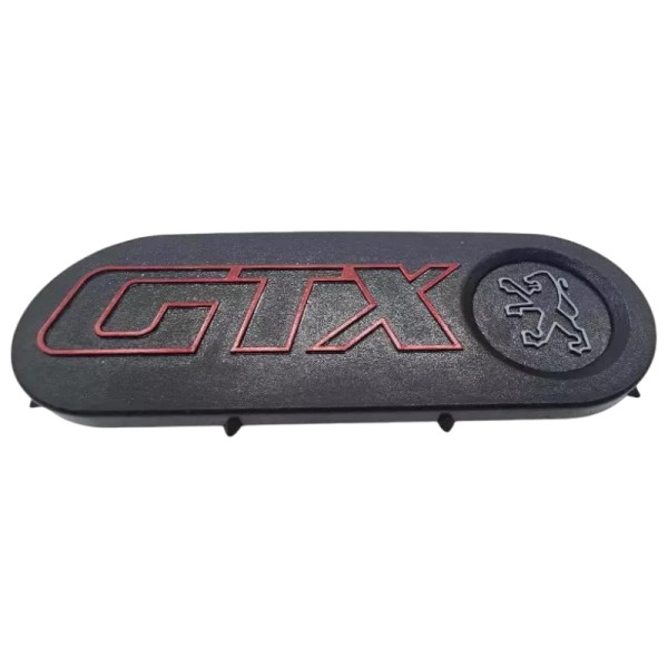 Badge central de volant. 205 GTX Phase 1. Fond gris ou noir. Produit neuf.