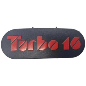 Emblème centre de volant Turbo 16 pour Peugeot 205 T16, noir ou gris au choix.