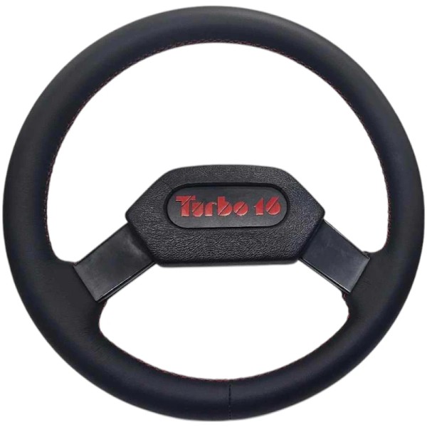 Monogramme central de volant "Turbo 16" pour Peugeot 205 T16, neuf.