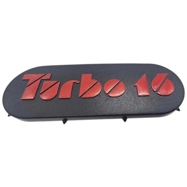 Insigne central. 205 T16. Fond gris ou noir, Badge "Turbo 16". Haute qualité.
