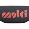 Logo de volant. Peugeot 205 MULTI. Fond gris. Lettrage rouge MULTI.
