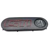 Badge de centre de volant. GTI. Phase 1. Fond gris ou noir. Compatible Peugeot 205.