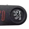 Centre de volant badge Peugeot 205 GTI 1984. Fond noir ou gris. Reproduction fidèle.