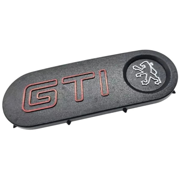 Monogramme emblème central. Centre de volant Peugeot 205 GTI 1984. Produit neuf.