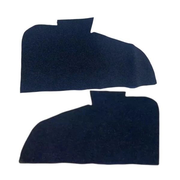 Moquettes latérales de coffre pour Peugeot 205 CTI, noires ou grises, lot de 2.