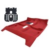 Moquettes rouges avec isolant de plancher pour Peugeot 205 GTI RALLYE, rénovation complète.