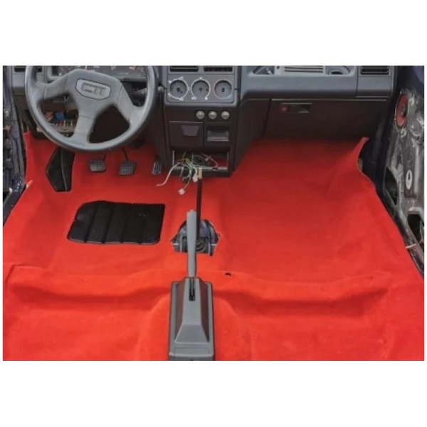 Moquette rouge plancher pour Peugeot 205 Cabriolet, CTI, CJ, CT, Roland Garros.