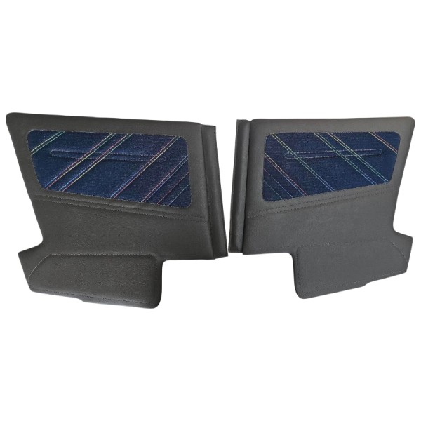 Vue d'ensemble du kit de 4 panneaux de porte pour Peugeot 205 CJ.