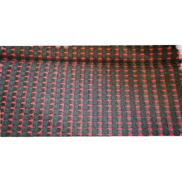Joli tissu Quartet Rouge et Noir – Idéal pour Rénovation Peugeot 205 & 309 GTI.