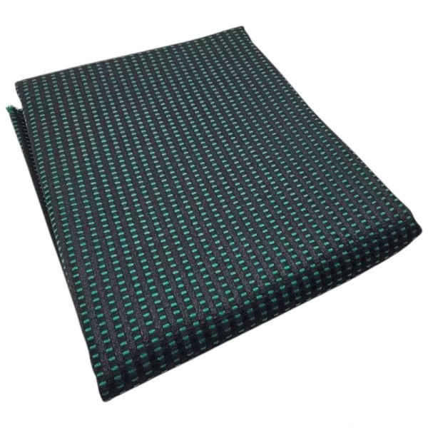 Vue du tissu Quartet vert et noir pour Peugeot 205 Sorento / 309, neuf.