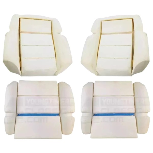 Ce lot de 4 mousses neuves est spécialement conçu pour restaurer les deux sièges avant de votre Peugeot 205 avec précision.