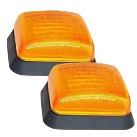 Clignotants d'ailes orange pour Peugeot 205, la paire, sans porte ampoule.