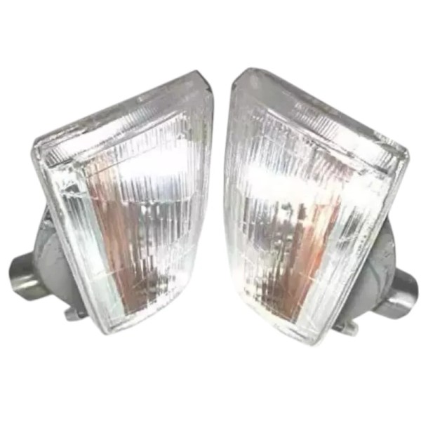 Paire de Clignotants neufs Avant Blancs – Compatible Peugeot 205 (Gauche + Droite).