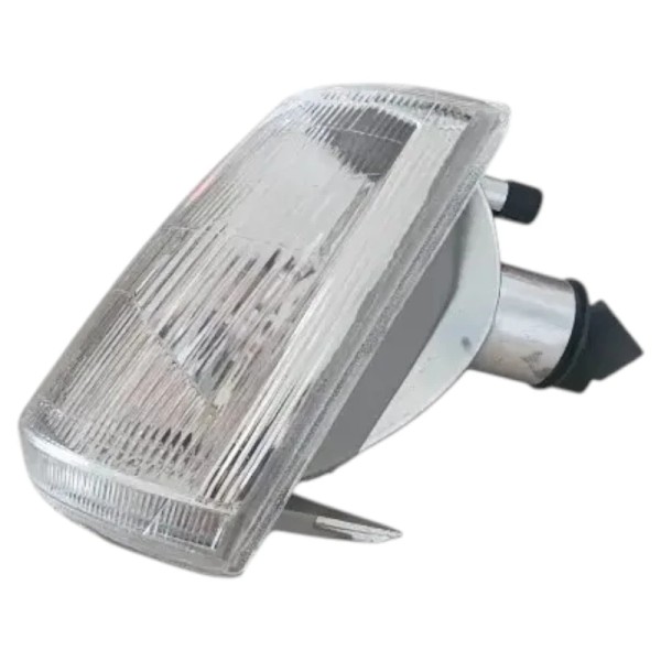 Clignotant avant gauche blanc Peugeot 205, vendu neuf sans porte ampoule.