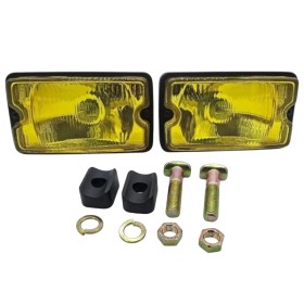 Longues portées DENJI fond jaune vitre jaune, la paire pour Peugeot 205 GTI CTI RALLYE XS TD Roland Garros.