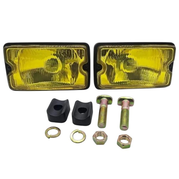Longues portées DENJI fond jaune vitre jaune, la paire pour Peugeot 205 GTI CTI RALLYE XS TD Roland Garros.