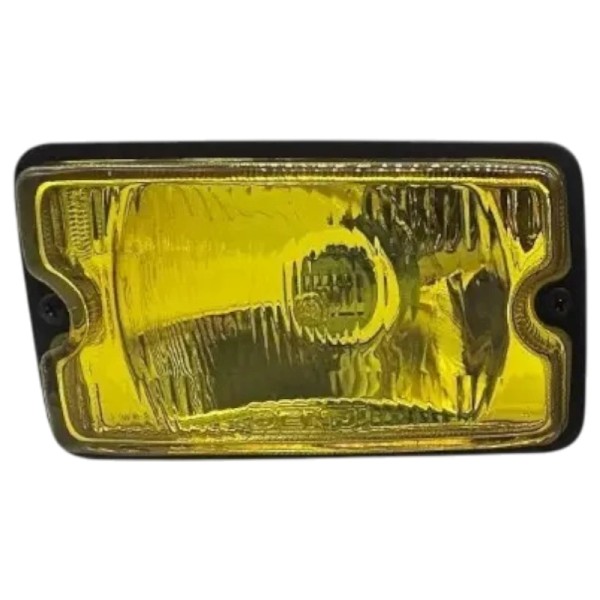 Détail du fond jaune et vitre jaune sur les longues portées Peugeot 205, neufs.