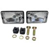 Paire de longues portées blanches Peugeot 205 Phase 2 – fond + vitre claire, kit complet prêt à poser.
