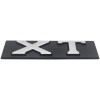 Monogramme de coffre XT pour Peugeot 205 XT, logo neuf, noir et gris.