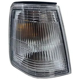 Clignotant avant gauche blanc Peugeot 309 – côté conducteur, sans ampoule, refabrication fidèle.