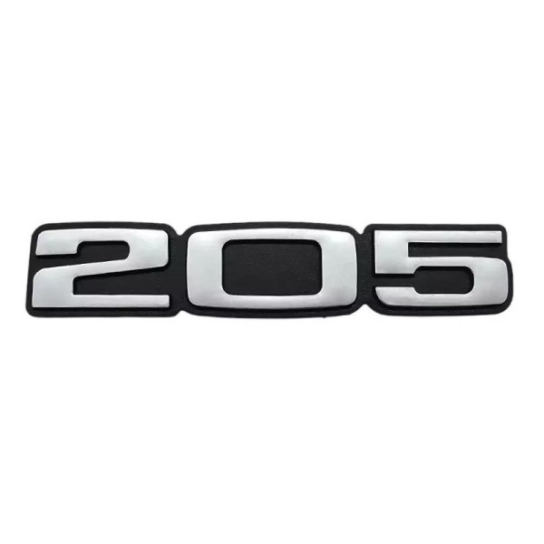 Lot de 3 monogrammes de coffre Peugeot 205 OCEANE blanc neufs