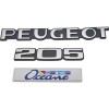 Pack de 3 logos de coffre Peugeot 205 OCEANE – Installation rapide et durable.