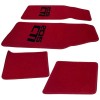 Protection intérieure Peugeot 205 CTI – Tapis résistants en velours rouge.