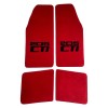 Tapis de sol rouge pour Peugeot 205 CTI, lot de 4 tapis de haute qualité.