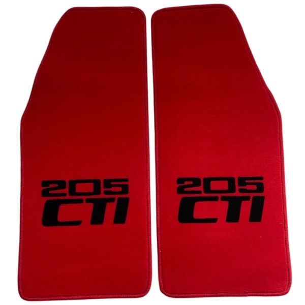 Peugeot 205 CTI – Ensemble de tapis de sol sur mesure, robustes et esthétiques.