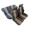 Jeu de 10 Garnitures de sièges pour Peugeot 205 GTI – Cuir gris et tissu Ramier, finition premium.