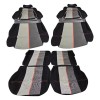 Garnitures de sièges Peugeot 205 CTI – Tissu Ramier & côtelé noir, qualité premium.